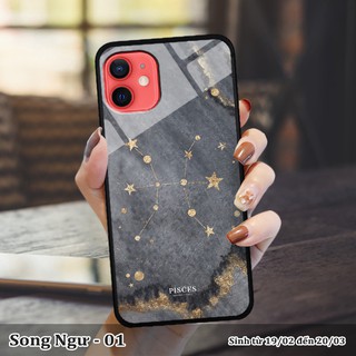Ốp lưng kính 3D iPhone 12 -cung hoàng đạo