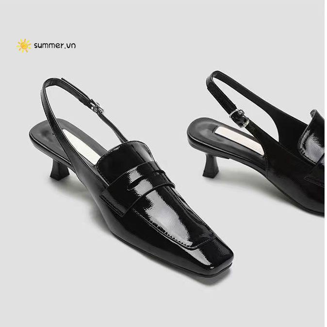 Giày Cao Gót Mũi Vuông Thiết Kế Mới Thời Trang Mùa Hè 2022 Dành Cho Nữ