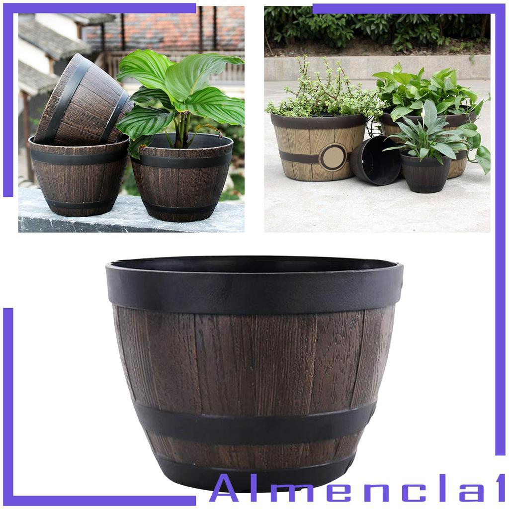 Chậu Trồng Cây Hình Thùng Tròn 7.6 Inch Almencla1