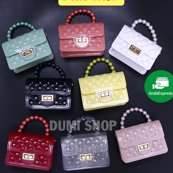 Túi Xách Mini Phối Dây Xích Kiểu Dáng Dễ Thương Xinh Xắn Dành Cho Nữ