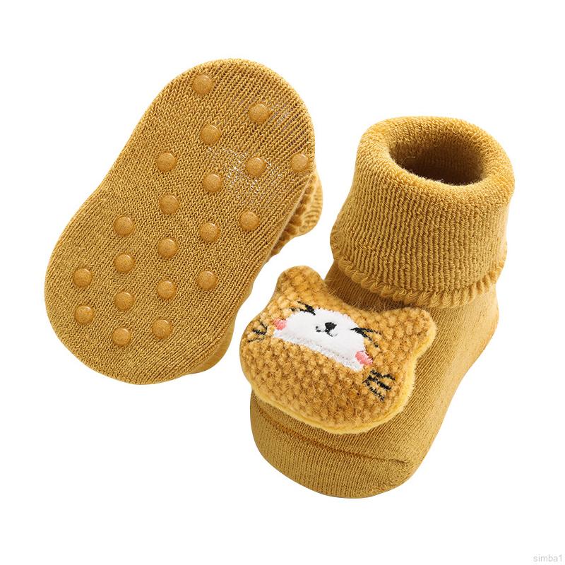 Vớ chân cotton giữ ấm chống trượt cho bé trai và bé gái