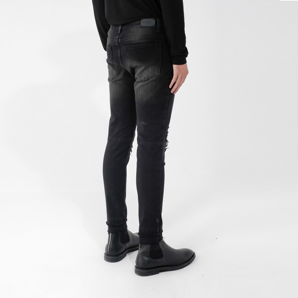 Quần Jeans Nam Rách Gối UNICUS Foggy Black Jeans | BigBuy360 - bigbuy360.vn