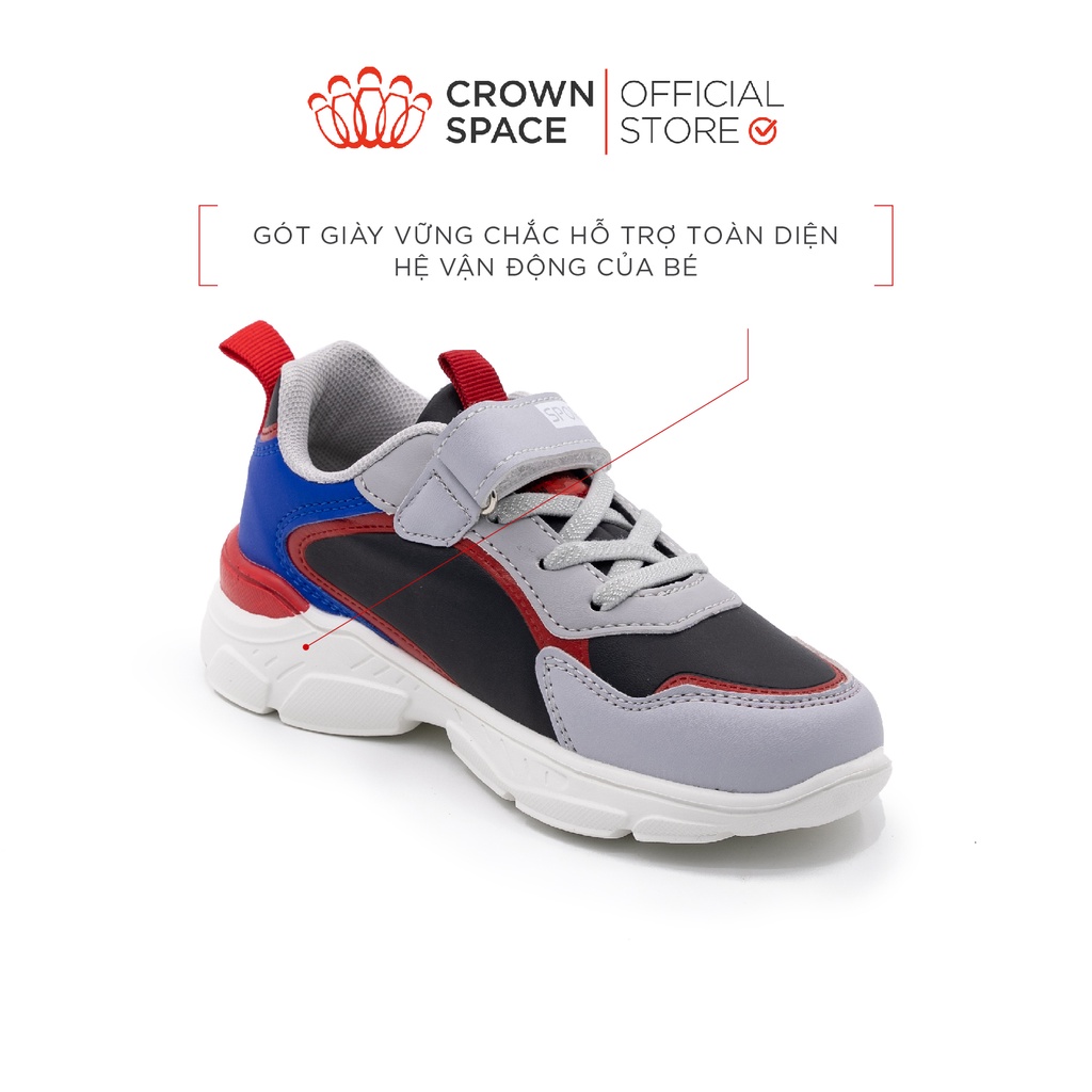 Giày Thể Thao Sneaker Bé Trai Đi Học Đi Chơi Crown Space Cao Cấp CRUK8030 Nhẹ Êm, Chống Hôi Chân Size 30 đến 39