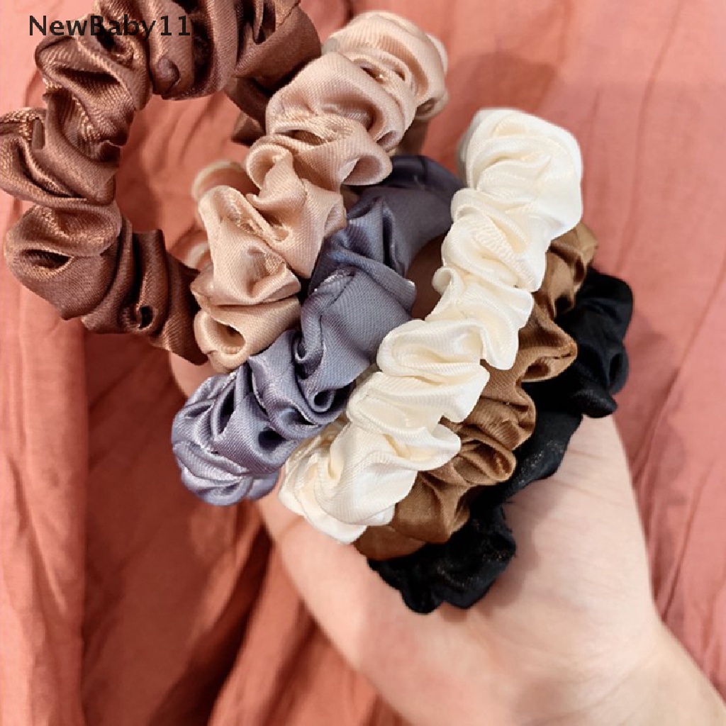 Bộ 6 Dây Buộc Tóc Co Giãn Bằng Satin Dành Cho Nữ