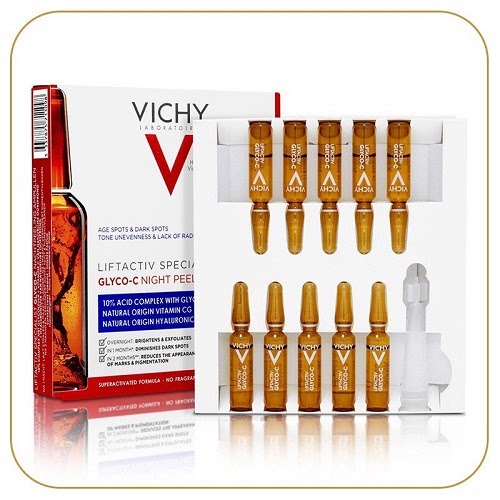 Dưỡng Chất Làm Sáng Da Mờ Nám Vichy Liftactiv Specialist Glyco-C Night Peel Ampoules 2mlx10 - AJA’S SKINLAB