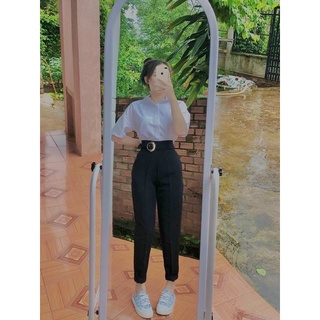 Quần tây lưng cao khoen to