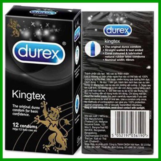 Bao Cao Su Durex Kingtex [CHE TÊN], Bao Cao Su 49mm Chống Xuất Tinh Sớm, Kéo Dài Thời GIan