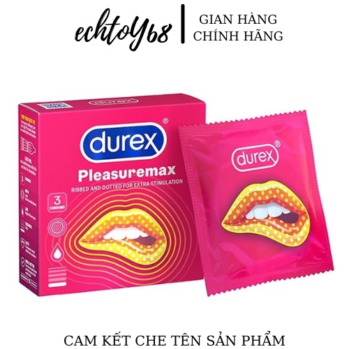 Bao Cao Su Durex Pleasuremax Gân Gai Hạt Nổi Toàn Thân 3 chiếc