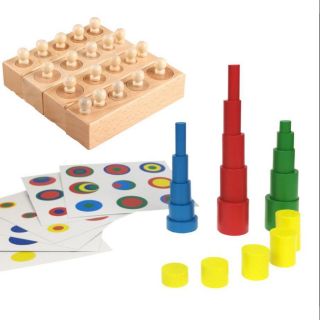 Combo chốt núm và hình khối trụ