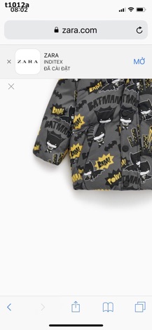 Áo khoác Batman zara