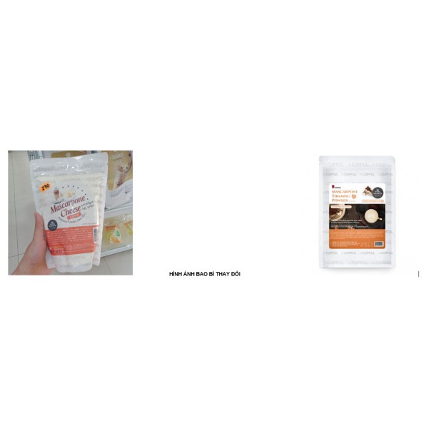 Bột kem vị  phô mai Mascapone hiệu Cupful túi 500gr