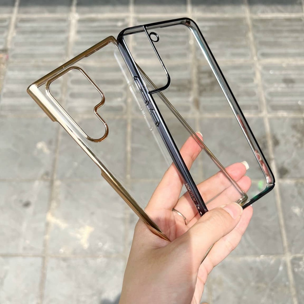 Ốp Lưng Trong Viền Màu Không Ố Vàng Sam Sung Galaxy S22 Plus, S22 Ultr, S21 Ultra, Note 20 Ultra Hãng X-LEVEL
