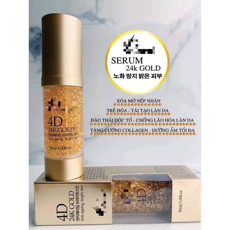 Serum 4D Vàng 24K (30ml) - Ngăn ngừa lão hóa. Cho bạn gương mặt sáng hồng, rạng rỡ (Date 04/2022)