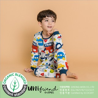 Bộ đồ bé trai Hàn Quốc uniFriend dài tay _ Dcar