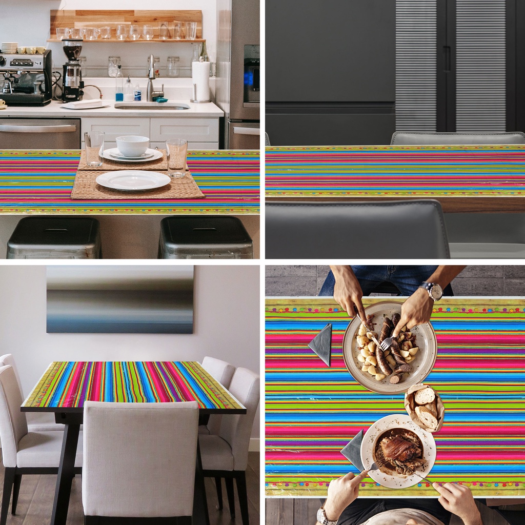 Khăn Trải Bàn Nhiều Màu Sắc 260 * 132cm Phong Cách Mexico