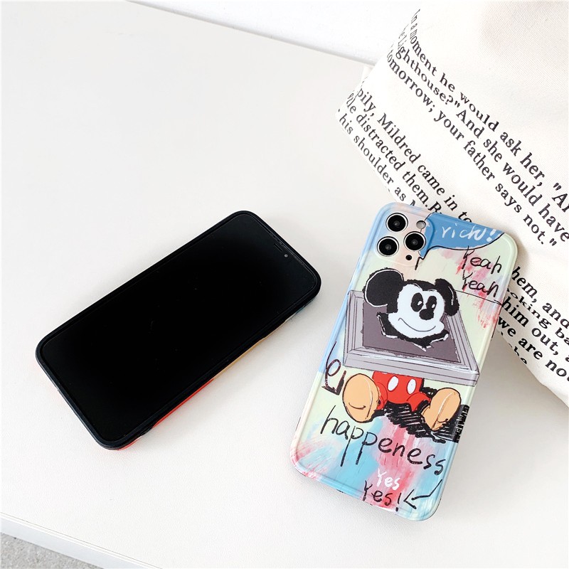 Ốp lưng iphone Mickey Color IMD dày dặn viền nổi 5/5s/6/6plus/6s/6splus/7/7plus/8/8plus/x/xs/11/12/pro/max/plus/promax | BigBuy360 - bigbuy360.vn