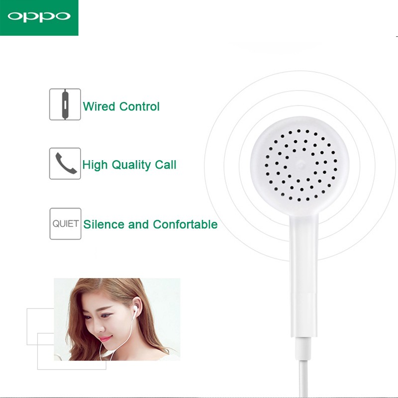 Tai Nghe Điện Thoại OPPO dây 3.5mm Có Mic đàm thoại hàng chính hãng