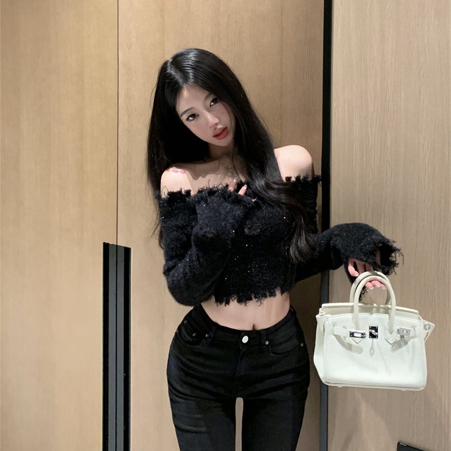 Áo Sweater Dệt Kim Tay Dài Thiết Kế Hợp Thời Trang