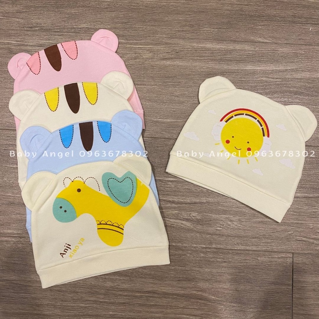 [𝑭𝒓𝒆𝒆𝒔𝒉𝒊𝒑] Mũ thóp sơ sinh cotton giá rẻ, mềm mại cho bé