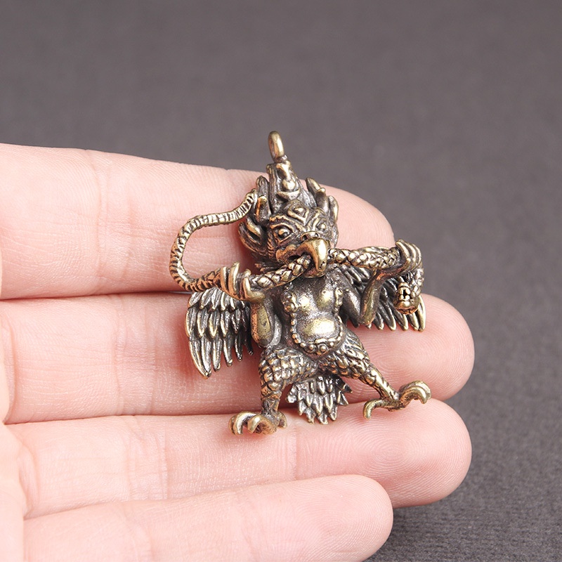 Mặt dây chuyền hình chìa khóa bằng đồng thau thiết kế nhỏ nhắn phong cách đạo Phật