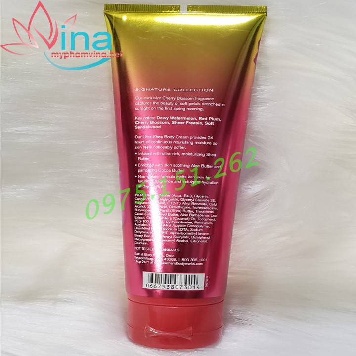 Kem dưỡng thể Bath Body Works Cherry Blossom Body Cream 226gr (tuýp)