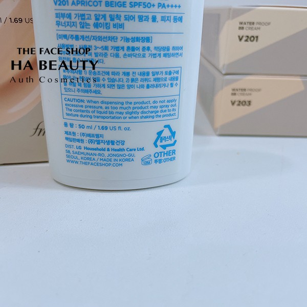 [THE FACE SHOP_Auth] Kem Nền Đa Năng WATERPROOF BB SPF50+ PA++++ 50ml TFSN20