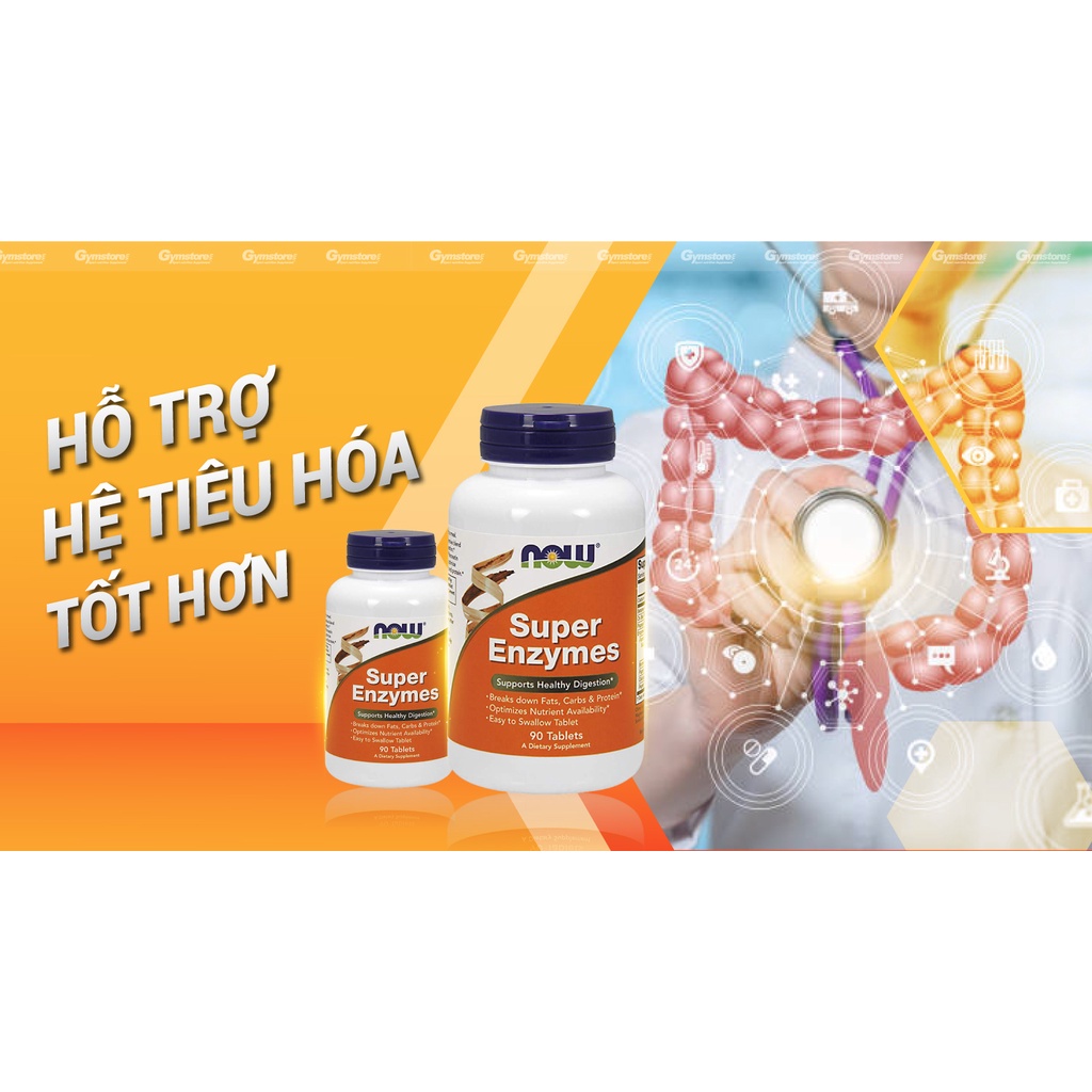 Thực Phẩm Bổ Sung Men Tiêu Hóa Now Super Enzym - Hỗ trợ tiêu hóa, hấp thụ tốt hơn
