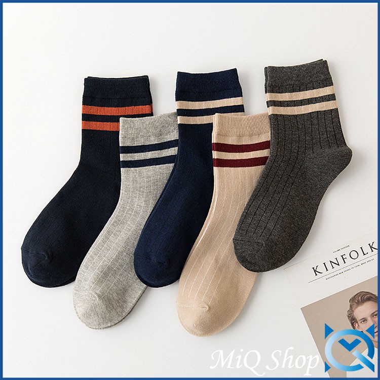 Bán Lẻ Vớ Nam Kẻ Sọc Cổ Vừa Nhiều Màu Giá Rẻ - MS12