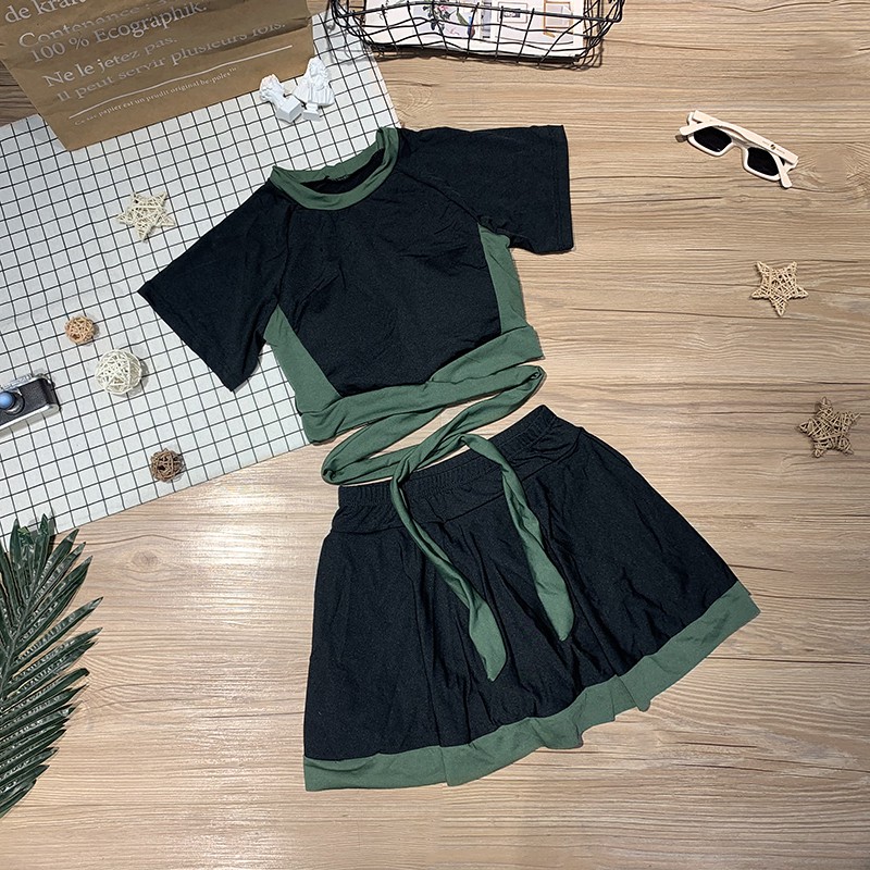 Đồ Bơi Nữ, Váy Xòe Áo Tay Ngắn 2 Chi Tiết, Bộ Đồ Bơi Thể Thao, Đồ Bơi Phong Cách Hàn Quốc | BigBuy360 - bigbuy360.vn