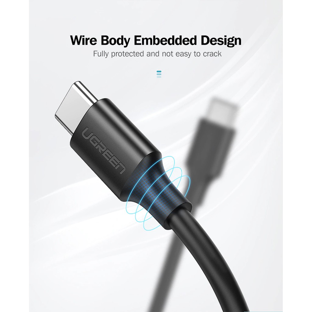 Dây cáp USB 2.0 Type-C sang Type-C Ugreen 0.5M/1M/1.5M cho Apple/Samsung/Huawei/Google/Dell/LG | BigBuy360 - bigbuy360.vn