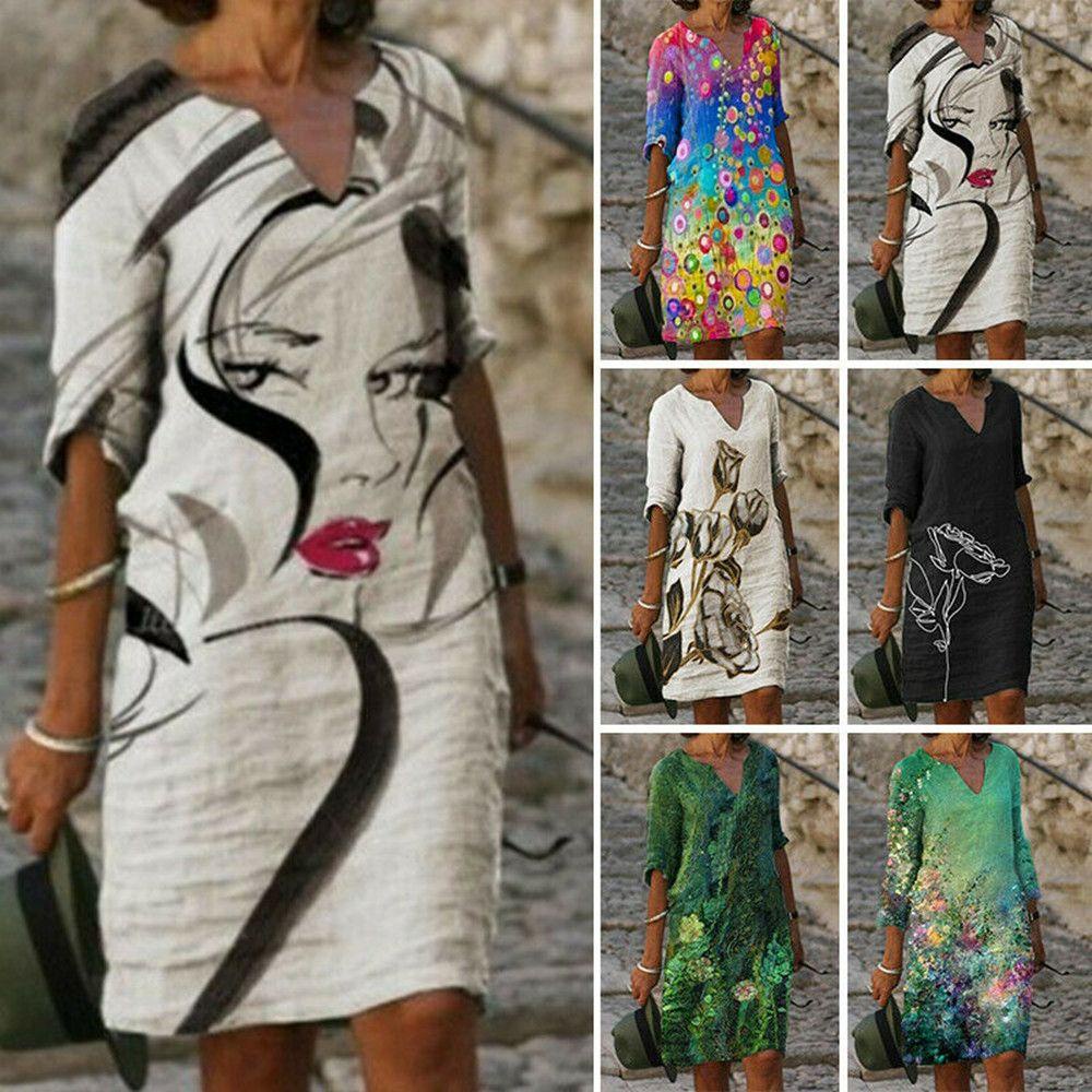 Đầm Tay 3 / 4 Thời Trang Mùa Hè Cho Nữ