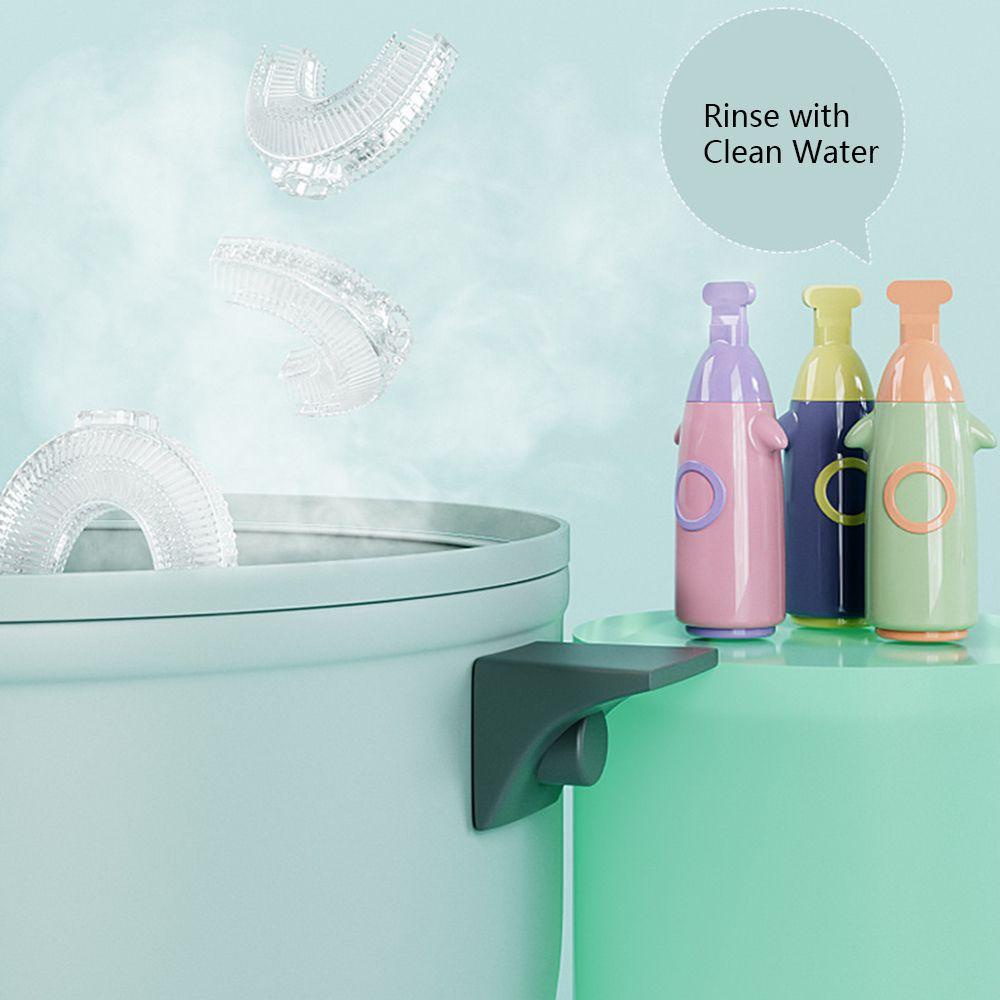 Bàn Chải Đánh Răng Silicone Mềm Mại Hình Chữ U Nhiều Màu Sắc Dành Cho Trẻ Em 1-12 Tuổi