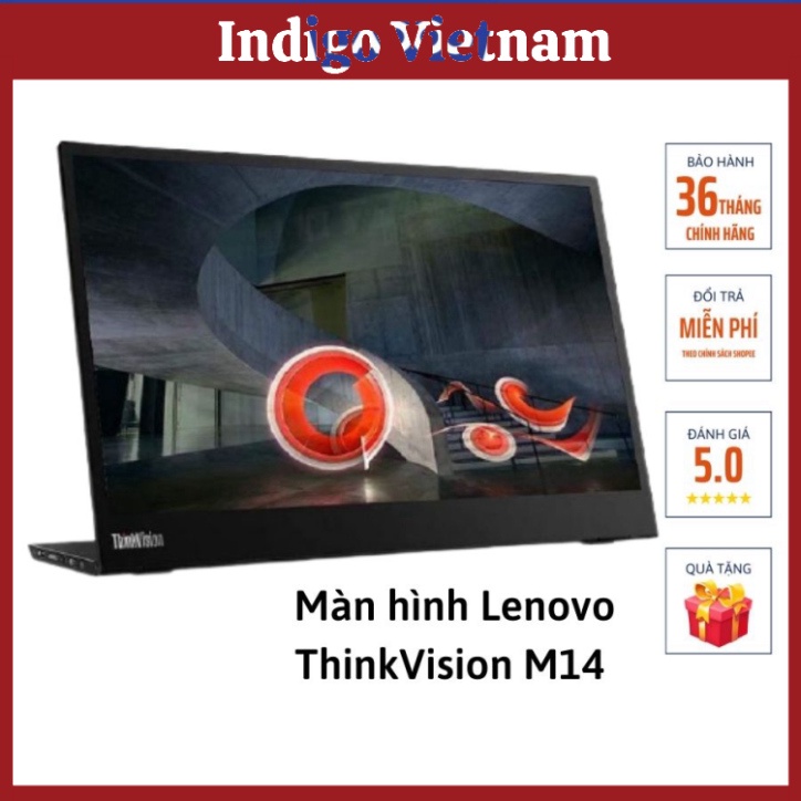 Màn hình Lenovo ThinkVision M14 (61DDUAR6WW) 14 inch - Màn hình di động BH 36T | INDIGO VIETNAM