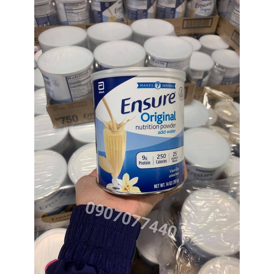 Sữa bột Ensure Mỹ date 11/2023 Original Nutrition Powder 397g - EDS Hàng Mỹ