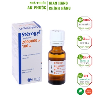 Vitamin D STEROGYL  ⚡ CAM KẾT CHẤT LƯỢNG ⚡Dành cho Cho Trẻ Sơ Sinh Đến 18 Tháng Tuổi Pháp(100ml)