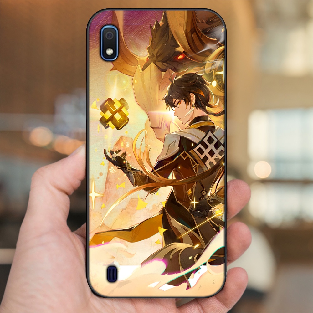 Ốp lưng Samsung A10 viền đen in hình Zhongli Genshin Impact