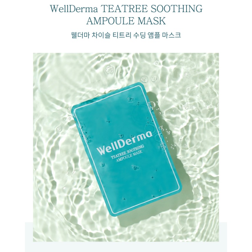 Mặt Nạ Giấy Wellderma Teatree Soothing Ampoule Mask (1 Miếng)