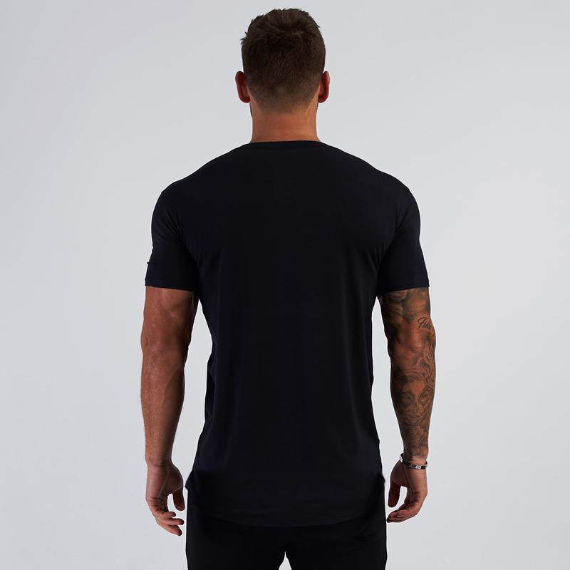 Brand Men's Summer Fashion Casual Short Sleeve T-shirt Cotton Bodybuilding Muscle Gyms Sport Clothing Fitness Trend Print Tops