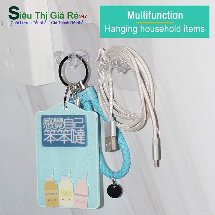 [Mua 10 tặng 1] Móc dán tường trong suốt - độ dính cao - đa năng - giá rẻ