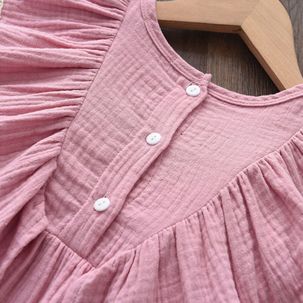 Đầm công chúa BEAR LEADER không tay màu hồng dễ thương thời trang mùa hè cho bé gái