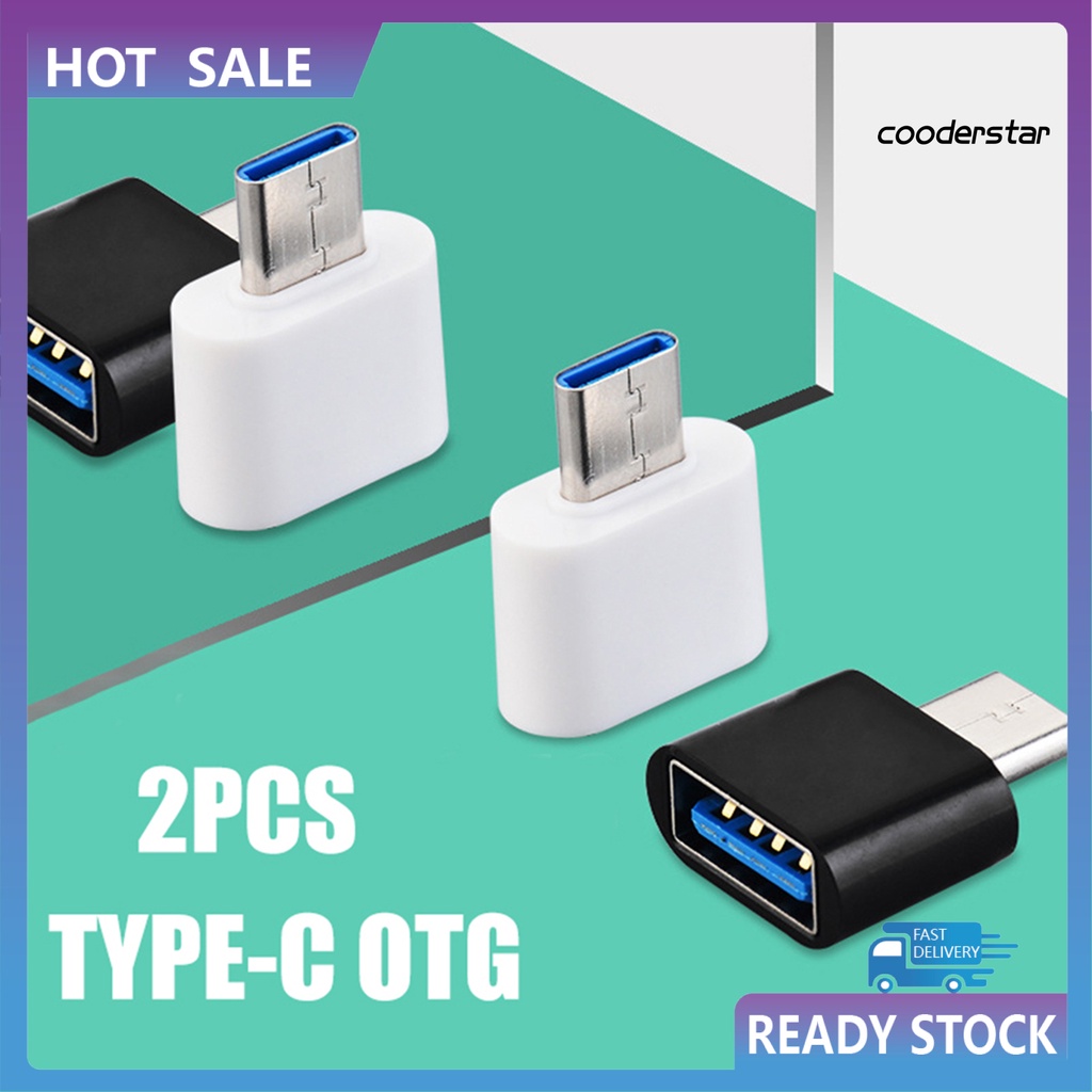 Set 2 đầu chuyển đổi từ giác cắm Type-C sang cổng cắm USB OTG
