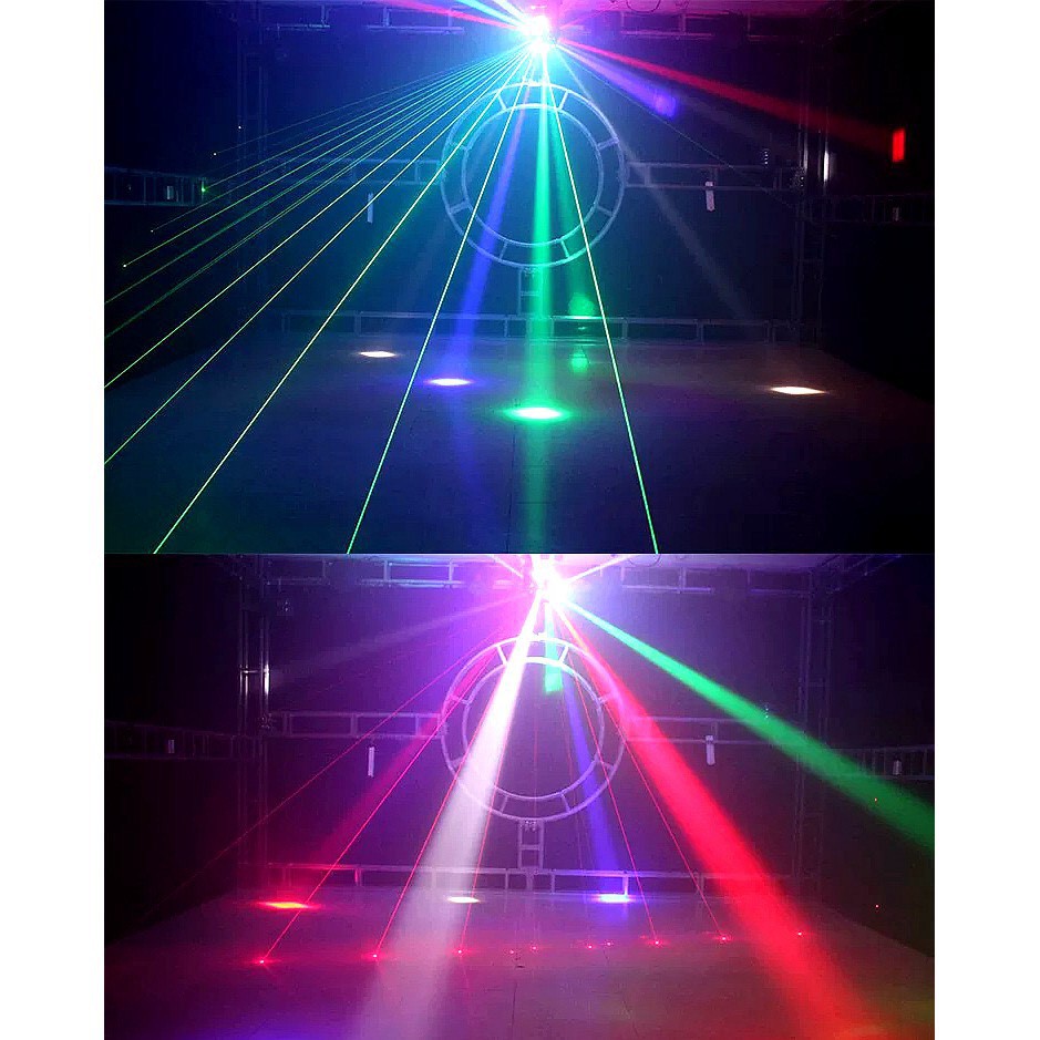 Đèn Moving 16 mắt 3in1 Led, Laser, Chớp | Thích hợp lắp đặt cho Sân khấu, Vũ trường, Bay phòng, Karaoke