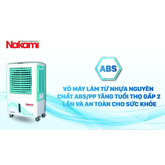 Quạt điều hòa, hơi nước, làm mát không khí NAKAMI NKA-05000D ( Có remote hẹn giờ )