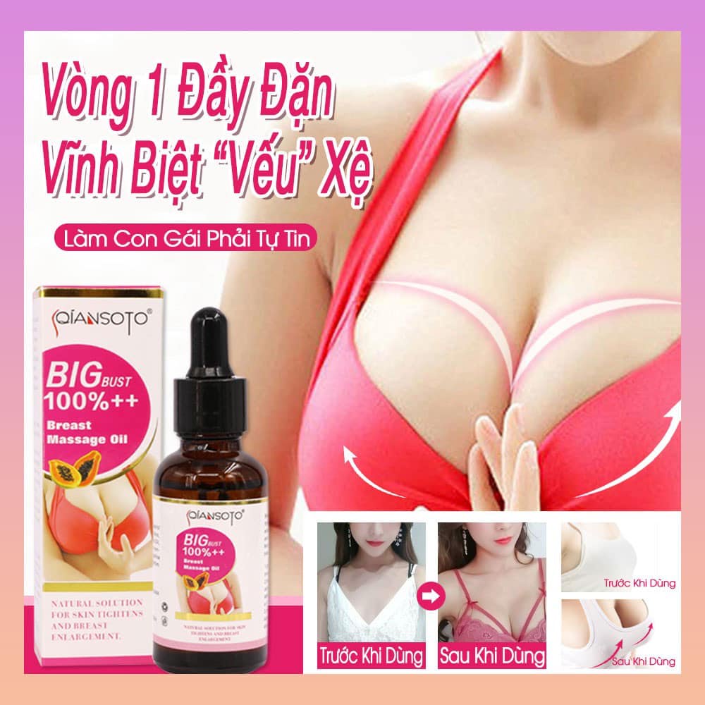 TINH DẦU NỞ NGỰC, TĂNG VÒNG 1 UPSIZE HIỆU QUẢ QIANSOTO 40ML CHÍNH HÃNG - 11521