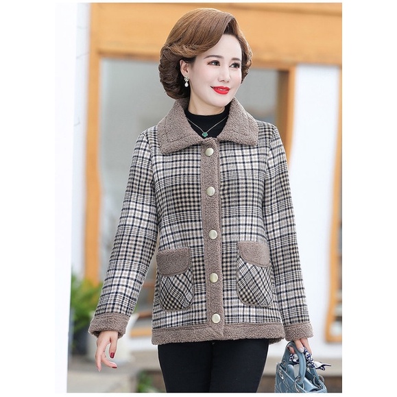 Áo khoác trung niên nữ, áo tặng bà, tặng mẹ siêu ấm