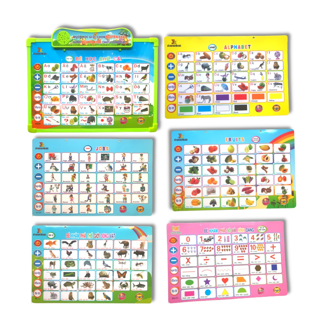 Bảng Chữ Cái Điện Tử Thông Minh 11 Mặt Nguyên Khải, Bảng Học Chữ Phát Âm Cho Bé - ZOLY SHOP
