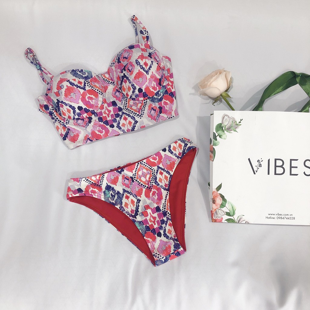 Quần bơi lẻ họa tiết VIBES Panties Color Brocade