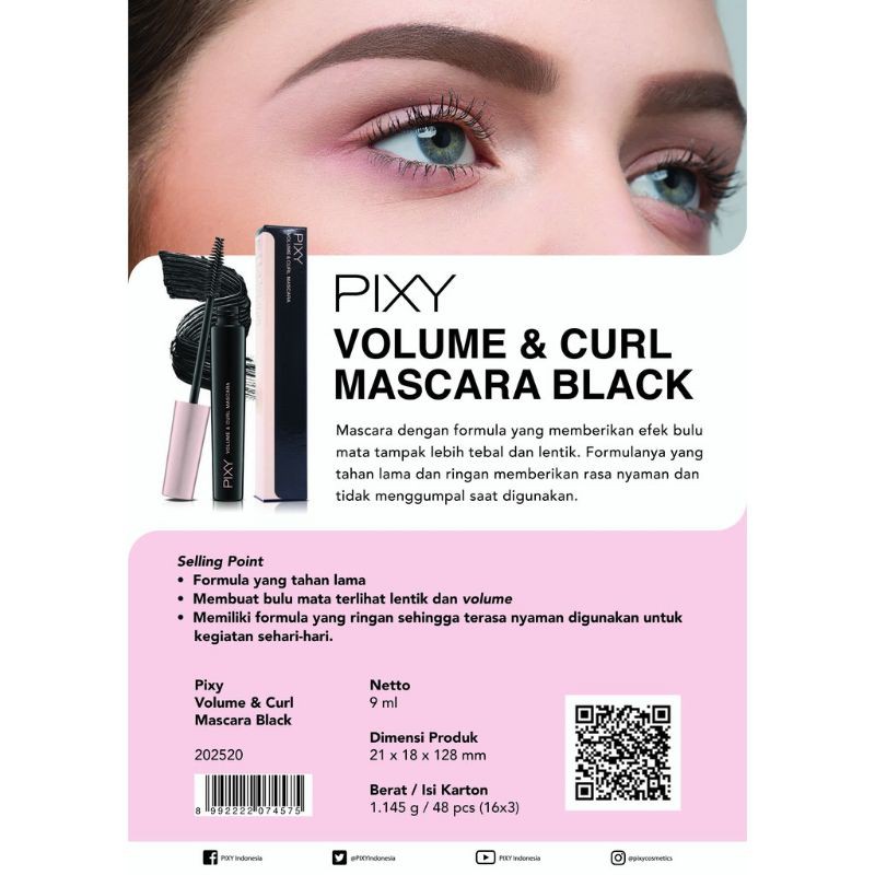 (hàng Mới Về) Mascara Pixy Làm Cong Và Dày Mi Hiệu Quả | BigBuy360 - bigbuy360.vn