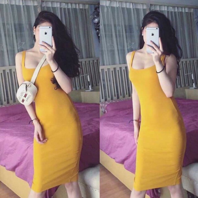 Váy body 2 dây bản to