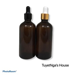 Combo 10 chai thuy tinh nâu ống bóp 100ml
